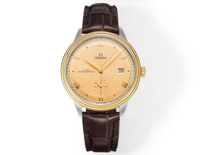 Omega De Ville 41MM 316L Steel 8802 Movement Italian Cowhide Leather Strap Fake Watch